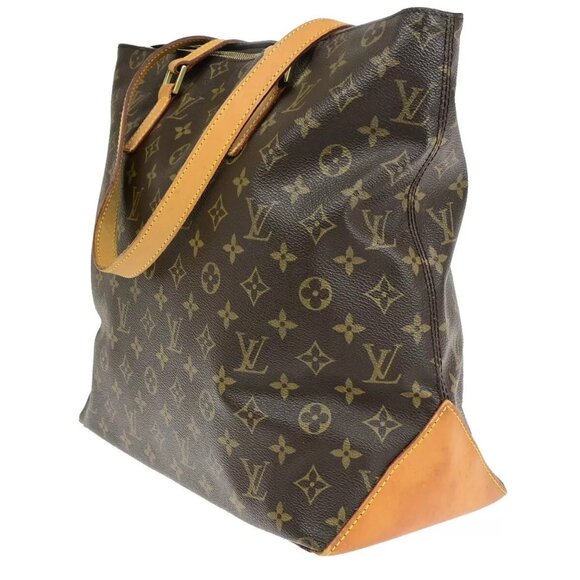 LOUIS VUITTON Cabas Mezzo Shoulder Bag Monogram Leather Brown - Picture 3 of 16